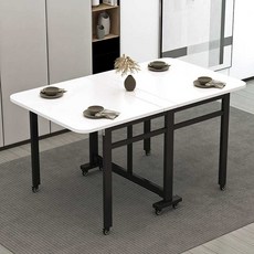 접이식 원룸 테이블 자취 주방 부엌, 1개, 120x80x75 블랙