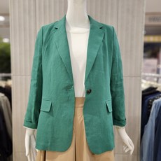 꼼빠니아 24SS 린넨 마 100% 싱글 자켓 여름 결혼식 하객 CAEU6-WJK320