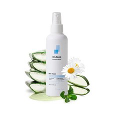 Dr.Deep 스킨 토너(190ml(6.76FL oz) | 페이셜 톤 얼굴용 알코올 프리 토너 한국 스프레이 알로에 베라 수분 민감한 피부용 페이스 건조한 미네랄, 1개, 200ml