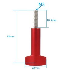 알루미늄 나사 CNC 합금 T 헤드 엄지 M5 손잡이 스테인리스 볼트 Gopro 13 액세서리 Go Pro 12 11 DJI OS, 02 Only 54mm Screw, 03 Black Color, 1개