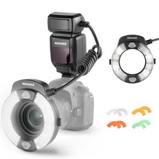 NEEWER EOS 76Ws 5600K E-TTL GN15 1-1128 마르코 링 플래시 카메라 용 링 플래시