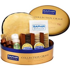 SAPHIR (사필) 슈 케어 스타터 세트 더블 (PA-SA30G) 전색 대응 가죽 신발 관리 유지 보수 구두 연마 세트