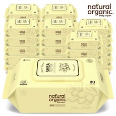 네츄럴오가닉 아기물티슈 시어버터(베이직) 엠보싱 스마트캡형80매[30팩], 시어버터(베이직)엠보싱 캡형80매30팩, 30개