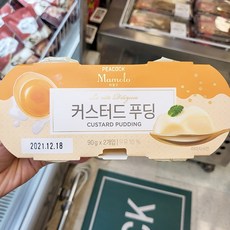 피코크 마몰로 커스터드 푸딩 90g x 2입, 일반포장 동절기만, 2개