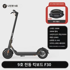 나인봇 9호 전동킥보드 F2/F30F40 휴대용 접이식 스테이션 왜건, F30(30KM 항속)옵션 사은품 증정, 36V