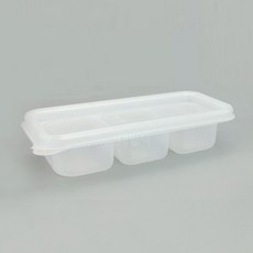 반찬포장 일회용 소스용기3칸 1407-3 세트 (반투명) 1000개, 1000세트, 1000세트