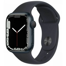 Apple 애플워치 7, 41mm, GPS, 알루미늄, 미드나이트 / 미드나이트 스포츠 밴드