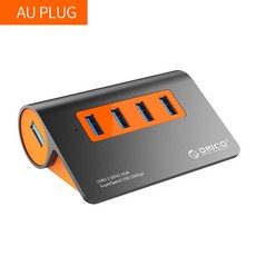 ORICO 알루미늄 USB 허브 PC 분배기 10Gbps 초고속 12V 전원 어댑터 포함 맥북 컴퓨터 액세서리 Gen2, 4 Port AU Adapter OG, 3.4 Port AU Adapter OG