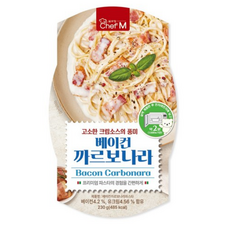 쉐프엠 베이컨 까르보나라 파스타, 230g, 2개