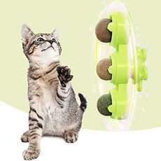  고양이이갈이 강아지터그 이갈이장난감 Cat Toys KreizyGo Catnip Toy Series Interactive for Kitten Kitty Exercise Fluffy, [08] 08_Windmill Green 