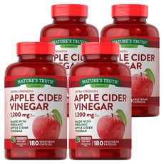 네이쳐스트루쓰 네이처스트루 애플 사이다 비니거 캡슐 1200mg 180정 [Nature's Truth Apple Cider Vinegar 1200mg], 4개