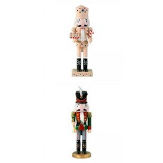 GHSHOP 수집 가능한 선물을위한 2pcs 호두 까기 인형 장식 크리스마스 피규어