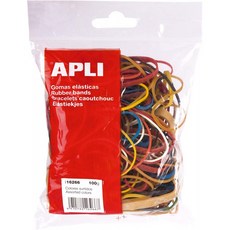 APLI 고무 밴드 세트 파우치 - 100 g Surtido 컬러풀