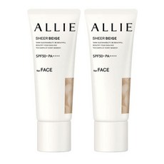 ALLIE Sheer Beige 알리 쉬어 베이지 크로노 뷰티 컬러 튜닝 톤 업 UV 선크림 40g 2팩