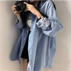 [비즈로그인] 오버핏 데님 셔츠 2color