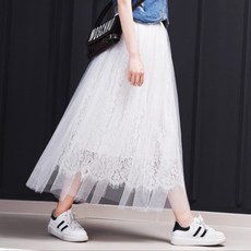 펀칭레이스스커트