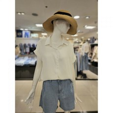 올리브데올리브 롤업소매 베이직 카라넥 블라우스 YW4MB725 백화점 아울렛 (3878161)