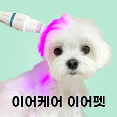 이어케어 이어펫 강아지 염증치료기 귀염증 귓병 예방LED 관라기