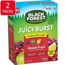 Black Forest Juicy Burst Mixed Fruit 블랙포레스트 쥬시 버스트 믹스드 프룻 젤리 32 oz 907g 40봉입 2팩, 2개