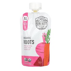Serenity Kids 루트 Serenity Kids Organic Roots 6+ Months Sweet Potato Carrot Beet, 4개, 99g, -