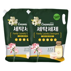 컨센서스 표준형 순한 세탁세제 베이비로션 2.1L리필 x2개, 2.1L, 2개