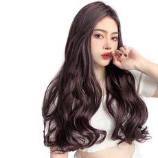 붙임머리 엔디롱 웨이브 부분 가발 3피스 세트 네츄럴블랙50cm 1세트, 초콜릿브라운60cm * 1세트, 1개 - 긴머리피스