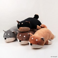 [개미상회] [75/100cm] 눕(누웁) 시바, 블랙탄/75cm