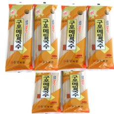 60년전통 구포메밀국수 소면 쫄깃한 메밀면 막국수, 500g, 6개