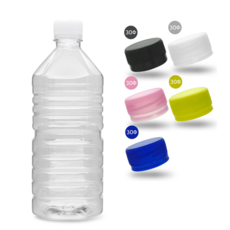 생수 공병 사각 1000ml (기본캡-2개입) 음료 페트병 투명 플라스틱 용기, 블루, 2개