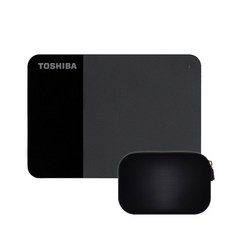 도시바 칸비오 외장하드 어드밴스 2세대 + 파우치 세트 DTCA40, 1TB, Black
