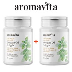 (1+1) 아로마비타 오레가노 오일 Aromavita Oregano Oil 카파크롤 엑스트라버진 올리브오일 60정 2팩, 2개