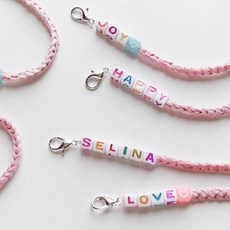 코바늘 이니셜 마스크스트랩 DIY, 연핑크