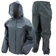 FROGG TOGGS Youth Ultra-Lite2 방수 통기성 우비 카본 블랙., Small, 카본 블랙_MD