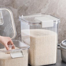 투명 대용량 10kg 쌀보관 밀폐용기 사료 시리얼보관 쌀독, 1개
