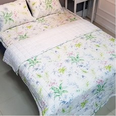 DRW3C92EB 팔라우 누빔 침구 Q 이불 여름 린넨워싱 린넨 겹이불 홑이불