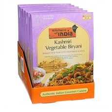 Kitchens of India Of Kashmiri Vegetable Biryani 키친 오브 인디아 인도 필라프 즉석 밥 8.8oz(250g) 6팩, 250g