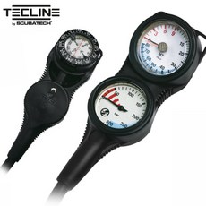 [텍라인] 수심계 잔압계 나침반 63mm 3 게이지 콘솔, 상세 설명 참조