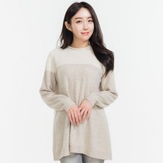 GOBI 고비 캐시미어 오가닉 롱 투컬러 스웨터 몽골캐시미어100% 가을 트렌디 코디