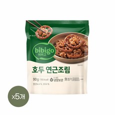 비비고 호두연근조림 90g x5개, 5개