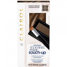 Clairol Root 터치 업 컨 실링 파우더 중간 브라운 1 카운트, 단일상품, 단일상품