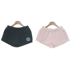 여름 핑크 트레이닝 반바지 수영장 면바지 펜션 룩북