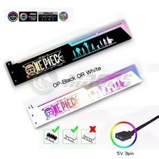 그래픽 카드 브래킷 4090 GPU 홀더 ARGB AURA SYNC VGA 지원 MOD 게이머 캐비닛 장식 ASUS MSI AORUS 5, 08 One Piece_02 White, 08 One Piece_02 White