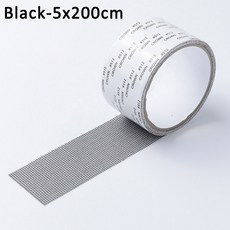 5 10cm 와이드 윈도우 스크린 수리 잔여 부분 커팅 가능한 테이프 모기 방지 패치 가정 용품, Black-5x200cm, 3Pcs, 3개
