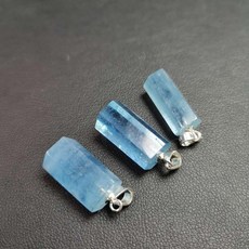 1pc 천연 아쿠아 마린 육각 프리즘 목걸이 펜던트|돌|, 1개, 단일