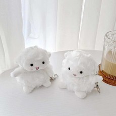 에어팟 케이스 1세대 2세대 프로 털 퍼 뽀글이 니트 패브릭 꼬마 양 인형 실리콘 케이스, 뽀글양, UAP844