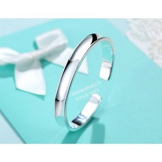BG22 Silver 실버 기본 심플 베이직 샤이닝 뱅글 팔찌 은팔찌