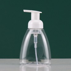 250/300ml 거품병 무스병PET 투명 플라스틱 폼팩터 빈손세정제 폼팩터, 화이트펌프투명병【2개입】, 300