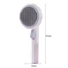 호박 애완 동물 셀프 청소 슬리커 브러시 개 고양이 헤어 마사지 청소 도구 느슨한 얽힌 머리 제거 빗 애완 동물 정리 벼룩 빗애완 동물 브러시 빗, 1개