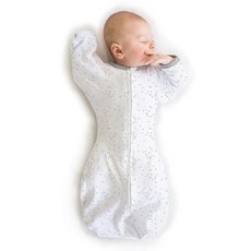 Amazing Baby 미튼 커프 하프 렝스 트렌지셔널 아기 포대기 컨페티 스털링 M 3-6개월 14-21 lbs, Large (21-24 Pound)