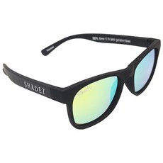 SHADEZ 兒童頂級偏光太陽眼鏡, BPA Free, UV400保護, 黑框湖水綠